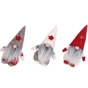 3 pcs Holiday Gnome Handmade Swedish Tomte Christmas Elf Decoration Orna…